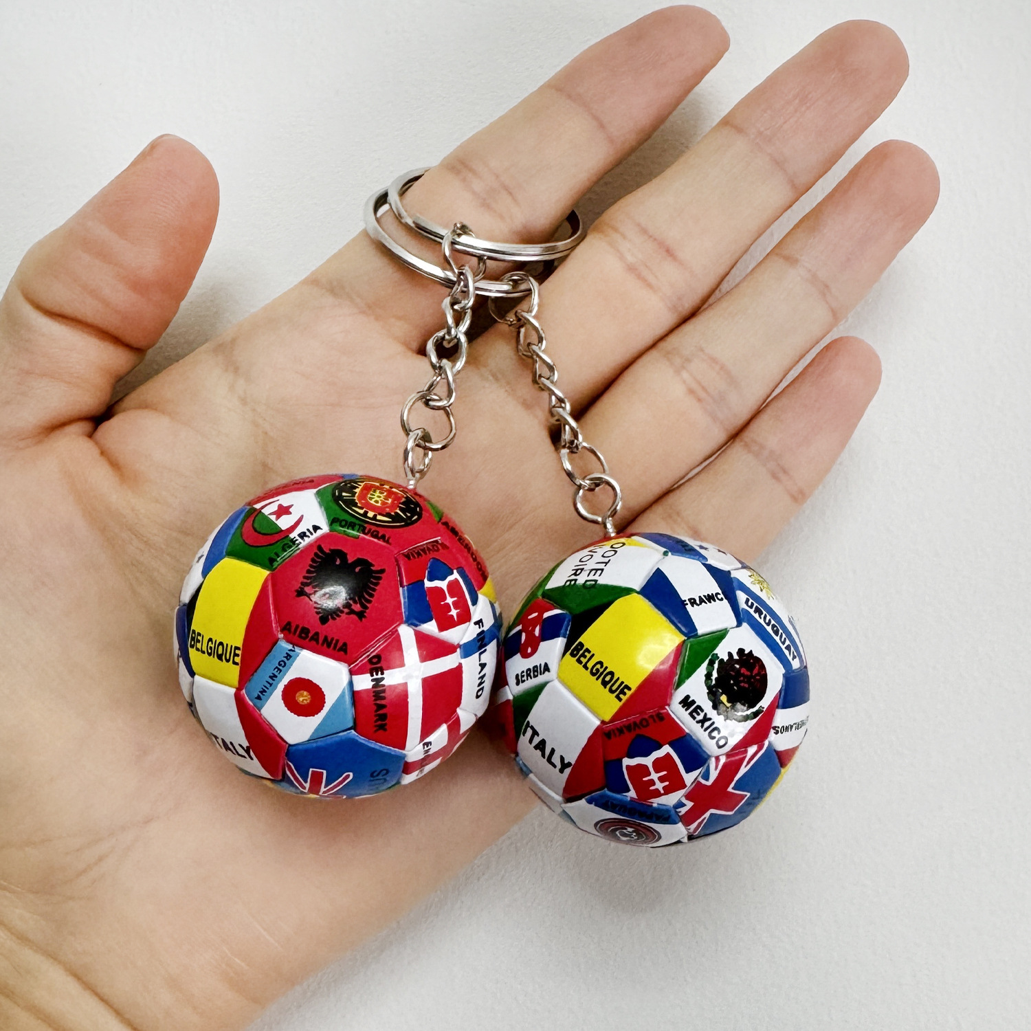 Simulation Mini PU Football Key Chain Pendant Game Ball Souvenir Event Gift Creative Gift Pendant Bag Accessories Wholesale