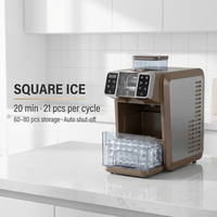 Machine à glaçons et smoothies 2-en-1 pour comptoir, entièrement automatique, refroidissement par compresseur, économe en énergie, pour la maison et les fêtes