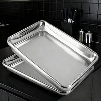 Plaque de cuisson rectangulaire épaissie en alliage d'aluminium, plaque de cuisson grill, plaque de cuisson commerciale pour riz vapeur, barbecue, assiette de dîner, plateau de légumes