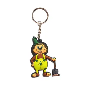 Chinese cartoon anime character Stitch silicone personalized key chain plastic handmade soft custom anime pvc keychain
