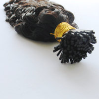 I-tip — extension capillaire ondulée, cheveux indiens, cheveux naturels bruts non traités, Micro link