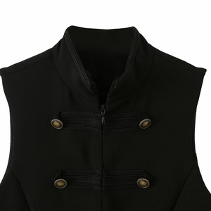 <span class=keywords><strong>Chaleco</strong></span> sin mangas con cuello mandarín y detalle de botón con nudo para <span class=keywords><strong>mujer</strong></span>, primavera 2026, OEM/ODM de fábrica de ropa china - Product Image 3