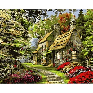 Kits de création photo personnalisés XIXI, peinture de paysage faite à la main par numéros, art impressionniste DIY sur toile - Product Image 4