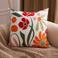 Housses de coussin brodées en gros, housses de coussin de luxe, housses de coussin à fleurs