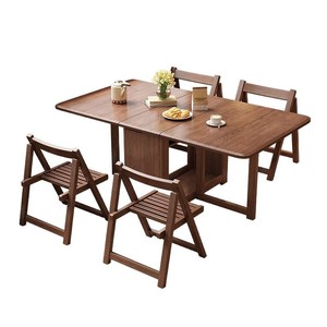 Wooden <b>Folding</b> Dining <b>Table</b> Rectangle Foldable Living Room Furniture - Product Image 5