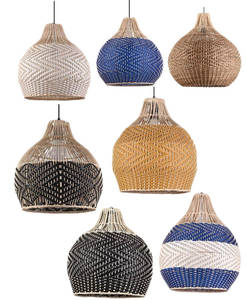 Lustre en rotin design moderne pour la maison abat-jour décoratif fait à la main <span class=keywords><strong>salon</strong></span> table à manger restaurant lampe suspendue à <span class=keywords><strong>LED</strong></span> - Product Image 1
