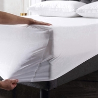 Ensemble de lit king size de haute qualité, protège-matelas imperméable en tissu éponge hypoallergénique, pour la maison et l'hôtel, en polyester