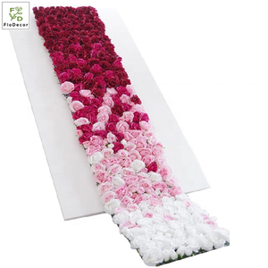 Wholesale 240cmx50cm Artificial Rose Hydrangea Gradual Color <strong>Flower</strong> <strong>Wall</strong> <strong>Panel</strong> for Wedding Party Birthday Decoration Backdrop - Product Image 3