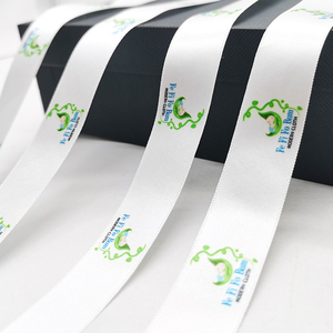 <strong>Custom</strong> Logo Polyester Name <strong>Printed</strong> Logo Satin <strong>Ribbon</strong> for Gift Packing Decoration <strong>Ribbon</strong> - Product Image 2