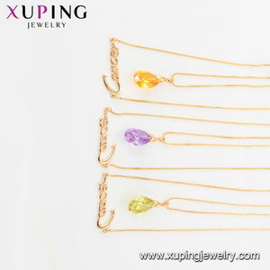 46650 Xuping jóias moda venda quente de alta qualidade elegante 18K ouro personalidade diamante cadeia <span class=keywords><strong>Cancer</strong></span> colar para a mulher - Product Image 5