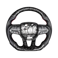 Volant de direction en cuir perforé et fibre de carbone forgée pour Dodge Challenger – Vente chaude en gros