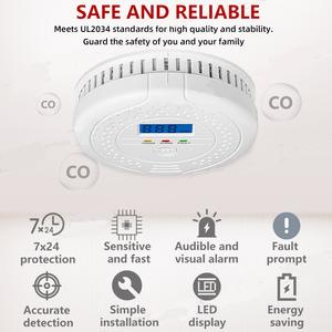 Alarm monoksida karbon baru detektor CO detektor UL2034 1-4 kemasan baterai bertenaga CE sertifikasi ROHS - Product Image 3