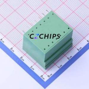 DB2ERH-3.81-2*7P-GN Plug-in Terminal Block Bent Lead Through Hole,P=3.81mm Board-to-Board / Socket - Closed 2x7P 3.81mm Green - Product Image 2