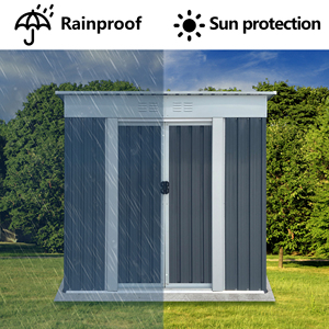 Caseta de <span class=keywords><strong>Almacenamiento</strong></span> <span class=keywords><strong>Exterior</strong></span> Resistente a la Intemperie de 6*4 Pies para Uso en Todas las Estaciones y Protección de Equipos de Jardín - Product Image 3