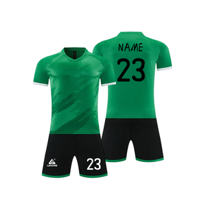 Men Football Jersey Kit Lightweight <b>Brush</b> Pattern Soccer Shirt Shorts Set For <b>Outdoor</b> Soccer Games - Product Image 4