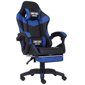 <span class=keywords><strong>Fauteuil</strong></span> de bureau professionnel inclinable et pivotant bleu en cuir durable, rotatif à 360 degrés, rembourré, chaise de gaming de <span class=keywords><strong>luxe</strong></span> - Product Image 1