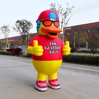 Costume gonflable publicitaire extérieur, clown marcheur, canard gonflable, costume de personnage gonflable, sur mesure