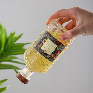 Botella de Vidrio Nórdica Vintage de 500ml, Ecológica, Super Flint, para Vodka, Ron, Alcohol, Ginebra y Whisky, con Corcho, Venta al Por Mayor - Product Image 2