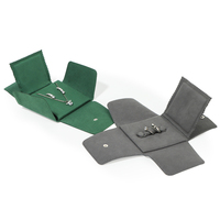 Sac de rangement de bijoux multifonctionnel en microfibre Romi avec doublure de protection et fermeture sécurisée pour colliers bagues