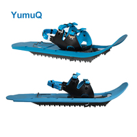 YumuQ Chine meilleures raquettes à neige en plastique à double cliquet avec crampons solides à talon chaussures à neige en aluminium