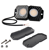 Camión todoterreno debajo del coche SUV Pickup Rock Light Pods Lámpara de doble cuerpo de aluminio Ip68 18W Led Rock Light Ámbar Pure White Rock Lights