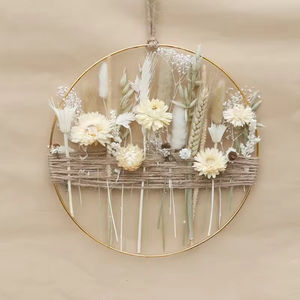 Guirlande florale séchée pour décoration murale de mariage, porte ou maison, couronne de fleurs séchées - Product Image 6