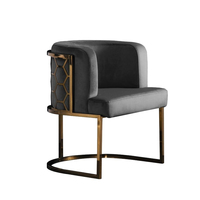 Chaises de salle à manger en velours rose, en métal doré, pour Restaurant, café, prix d'usine, vente en gros
