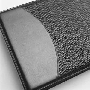 Porte-cartes de visite Qixin A1612 20cmx20cm Capacité 480 cartes Clip à 3 trous Style cuir noir - Product Image 2