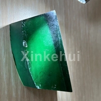 Lentille monocristalline en saphir dopé au titane de haute qualité, couleur rouge, pour appareil laser