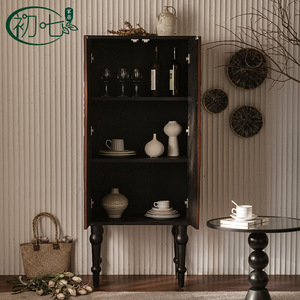 ชุดตู้ห้องนั่งเล่นสไตล์จีนใหม่ ตู้เก็บของ 3 บานแบบย้อนยุคตกแต่งสไตล์วินเทจ สำหรับตกแต่งบ้าน - Product Image 4