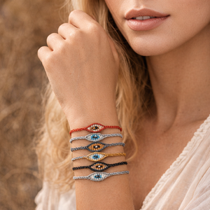 Pulsera <span class=keywords><strong>de</strong></span> Hilo Trenzado Hecha a Mano con Ojo Turco, Amuleto <span class=keywords><strong>de</strong></span> Protección <span class=keywords><strong>de</strong></span> la Suerte para Mujeres y Hombres, Regalo <span class=keywords><strong>de</strong></span> Amistad - Product Image 3