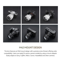 Objectif à focale fixe TTArtisan 75mm F1.5 plein format avec bokeh tourbillonnant, monture M42 compatible avec les appareils photo Fuji Lumix
