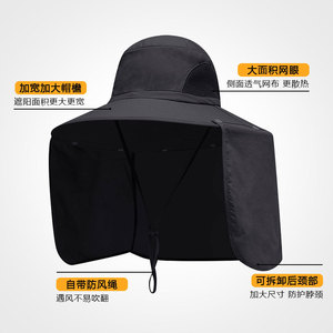 Fisherman Hat Sun Protection Quick Drying UV Protection Breathable Waterproof Bucket Hat For Outdoor Fishing Hiking Spring - Product Image 3