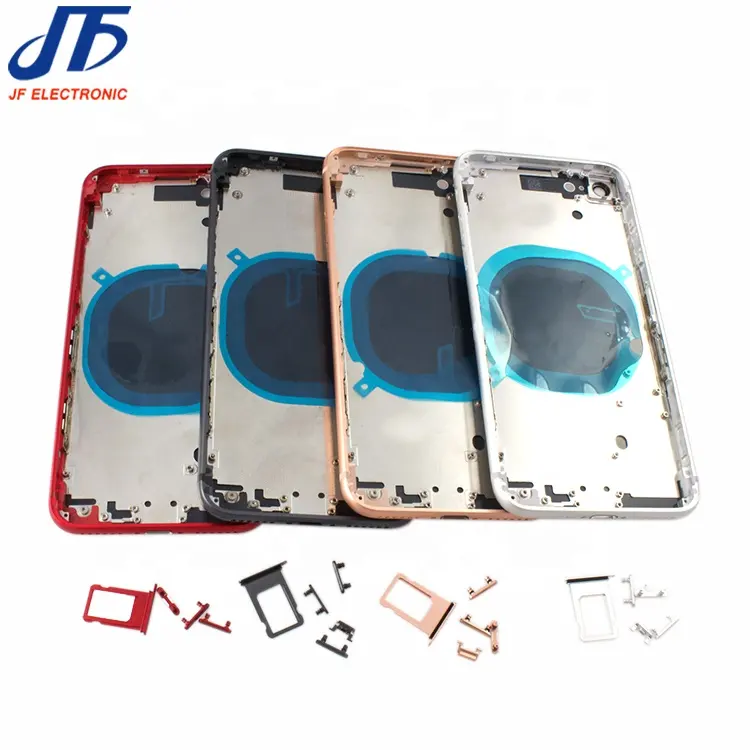 Hot selling repair parts replacement for iphone 8 8g battery back housing rear door chassis with logo