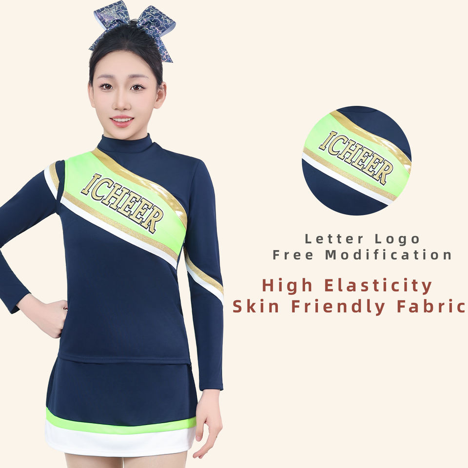 Custom Cheerleading Uniform for School Teams With Sublimated Lettering ...