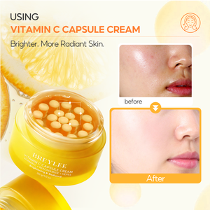 Crème hydratante raffermissante et éclaircissante à la vitamine C BREYLEE en capsules - Product Image 5