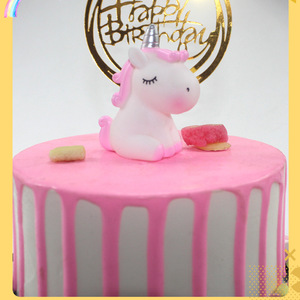 Homesun Offre Spéciale <span class=keywords><strong>gâteau</strong></span> Topper coloré <span class=keywords><strong>licorne</strong></span> dessin animé poupée pour Festival fête anniversaire <span class=keywords><strong>gâteau</strong></span> décoration - Product Image 2