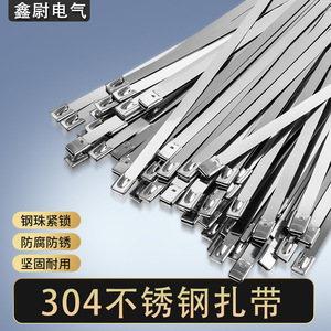 Attaches de câbles en acier inoxydable 304 Xinwei Electric, largeur 4,6-19 mm, haute résistance, résistantes à la corrosion - Product Image 3