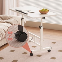 Table de chevet mobile à hauteur réglable avec roulettes, bureau portable pour ordinateur portable, pour salon, chambre à coucher, table d'étude pour étudiants