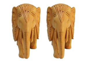 Handcrafted Wooden <b>Elephant</b> Sculpture Traditional Hand Carved Natural Wood Animal Figurine Rustic Home <b>Decor</b> Indoor Tabletop - Product Image 4