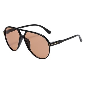 Lunettes de soleil Aviator pour hommes, monture noire en PC, protection UV400, type 3, pare-soleil, design ovale tendance - Product Image 5