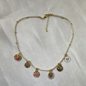 <span class=keywords><strong>Collana</strong></span> <span class=keywords><strong>con</strong></span> Ciondolo a Catena Sottile Multicolore, Placcata in Oro <span class=keywords><strong>con</strong></span> Charm in Ottone <span class=keywords><strong>e</strong></span> Zirconi, Gioielli Casual da Donna Fatti a Mano <span class=keywords><strong>e</strong></span> Impilabili - Product Image 3