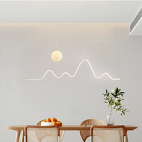 Luxuriöse Esszimmer-Pendelleuchte Tischlampe Barlampe Moderne Einfache Lange Streifenleuchte Restaurant LED-Lampe
