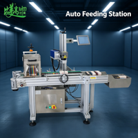 Machine de codage laser UV 355 nm à alimentation automatique pour la production entièrement automatisée de l'emballage de stylos, de produits chimiques quotidiens, de papeterie et de produits en plastique et papier