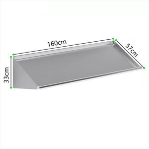 Étagère murale inclinée en acier inoxydable, étagère murale angulaire commerciale - Product Image 1