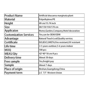 Ornements d'arbres artificiels pour aménagement paysager de jardin, en polyéthylène/PE, résistants aux UV, durables, écologiques, ignifuges, pour extérieur - Product Image 6