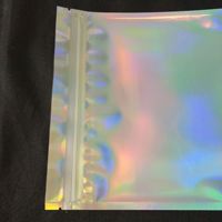 Sacs en mylar hologramme avec fermeture éclair sac en plastique recyclable impression par héliogravure emballage refermable pochette cils