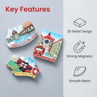 Imán de Resina 3D Impermeable ROOGO para Capel Gallery Bridge, Lago Genebra, Arte Popular, Diseño Personalizado, Regalo Promocional