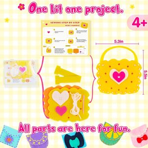 Kit Fai-da-Te per Borse: Il Mio Primo Set Educativo di Artigianato in Feltro per Bambini e Bambine, Giocattoli da Viaggio per lo Sviluppo della Motricità Fine - Product Image 2