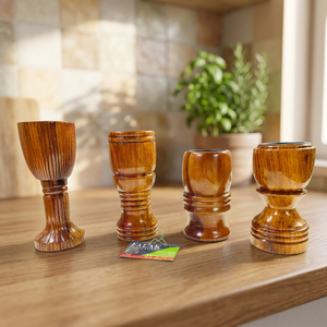 Quemador de incienso árabe artesanal de madera, soporte portátil para incienso Oud, Mabkhara con diseño decorativo para hogares de Oriente Medio - Product Image 1